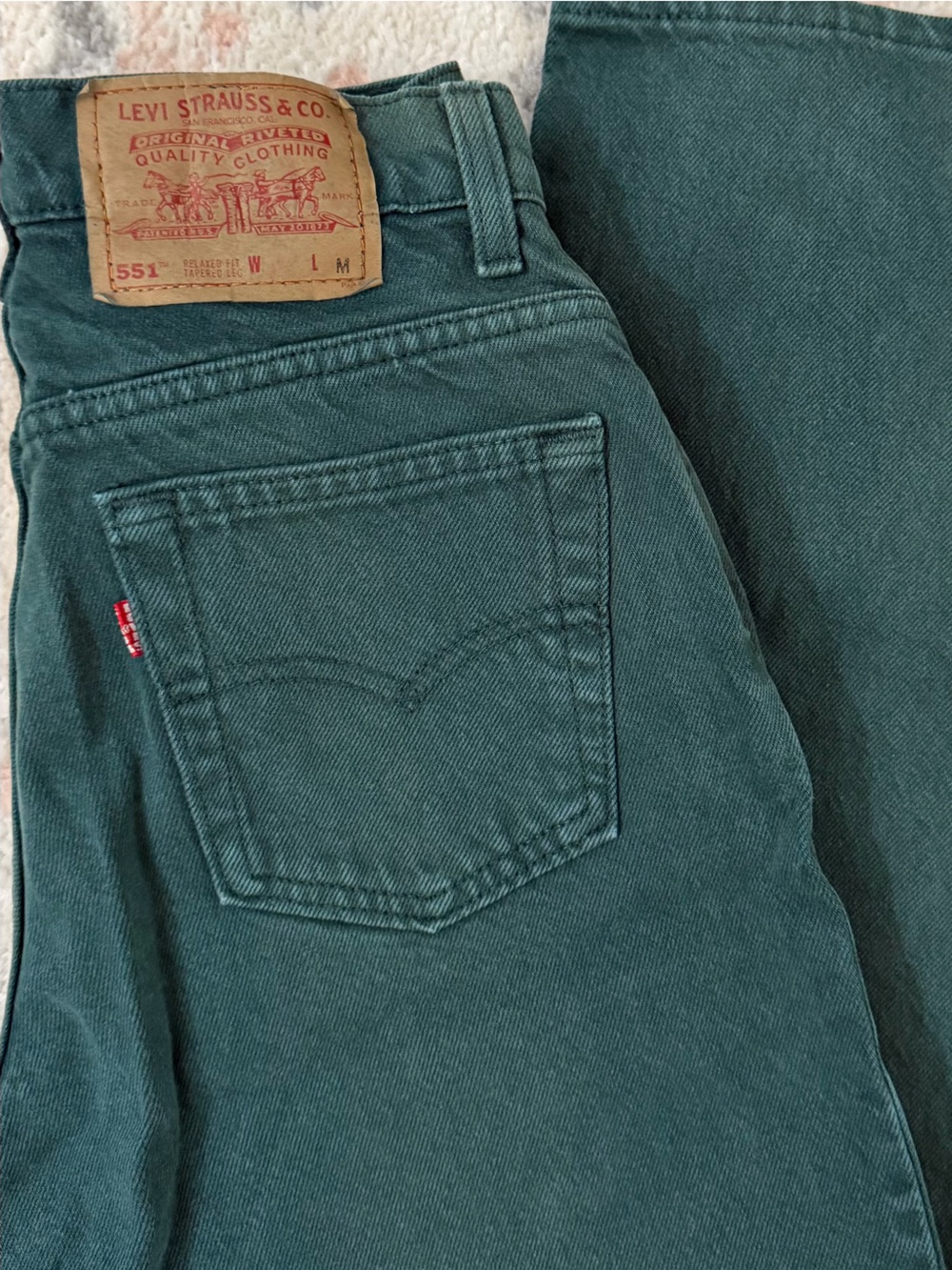 Levi's Dark Teal Taper Leg Jeans